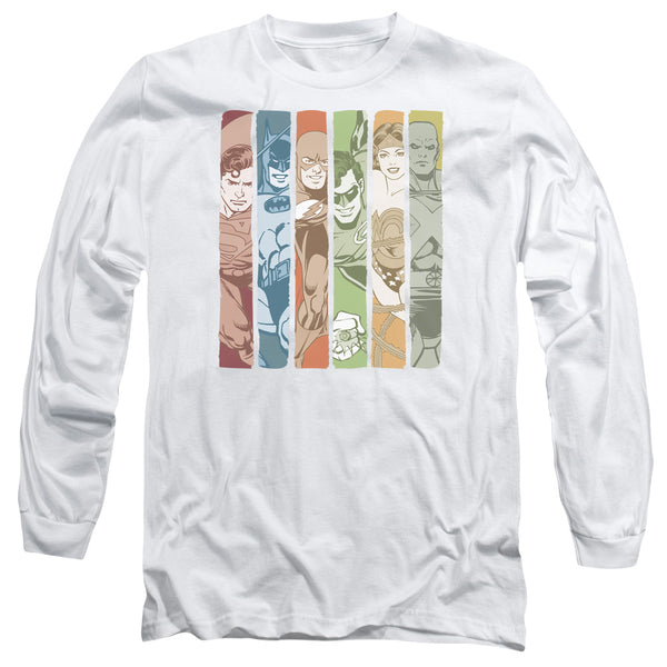 DC - Justice League Columns Adult Long Sleeve