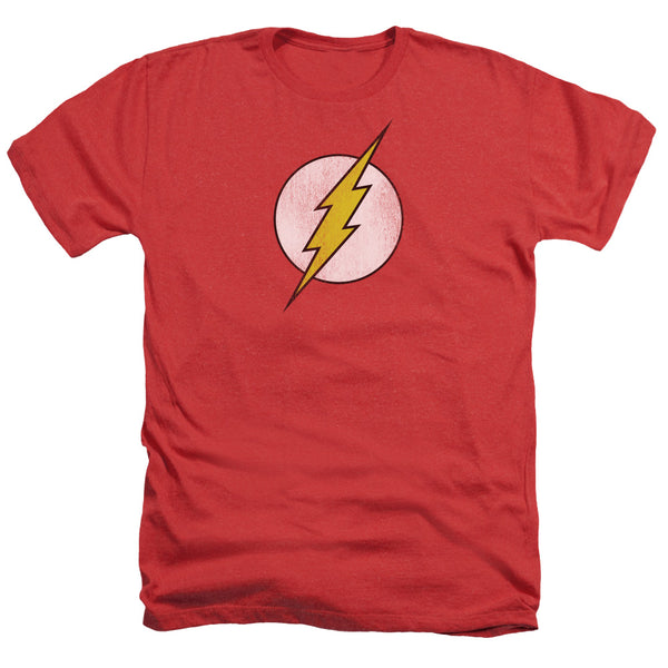 Flash - Flash Logo Distressed Adult Regular Fit Heather Short Sleeve
