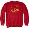 Flash - Flash Speed Distressed Adult Crewneck Sweatshirt