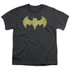 DC - Batgirl Logo Distressed Youth Short Sleeve