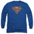 Dc - Retro Supes Logo Distressed Adult Long Sleeve Shirt