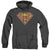DC - Retro Supes Logo Distressed Adult Heather Hoodie