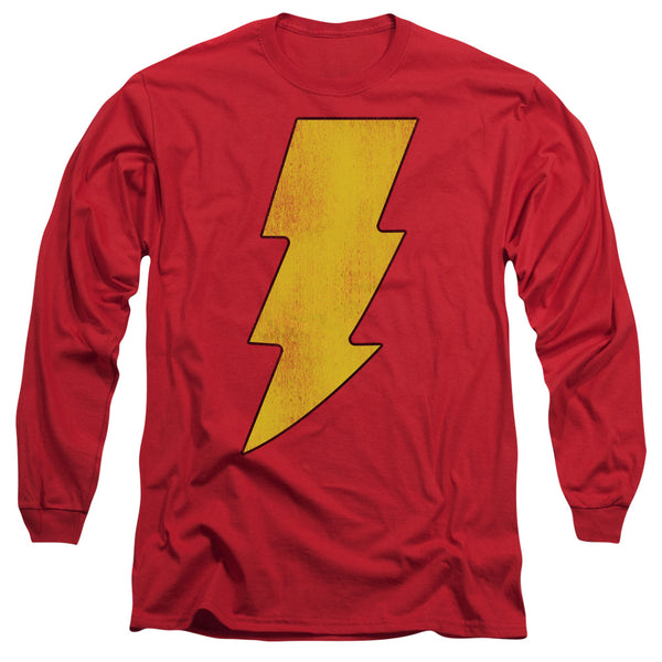 DC - Shazam Logo Distressed Adult Long Sleeve