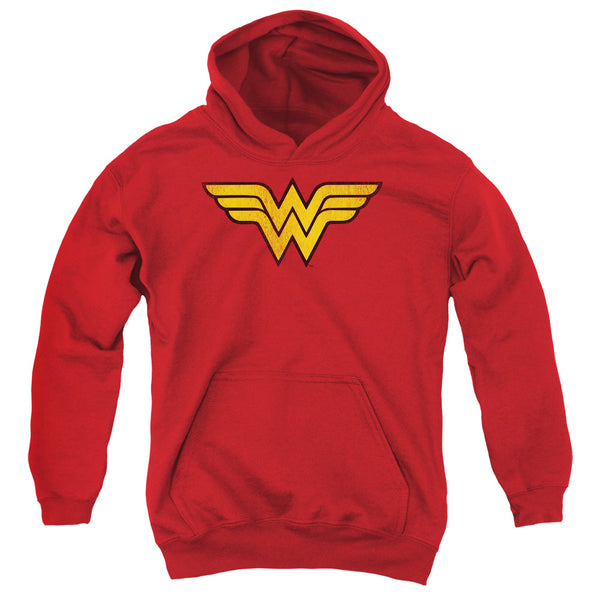 DC - Wonder Woman Logo Dist Youth Hooded Sweatshirt