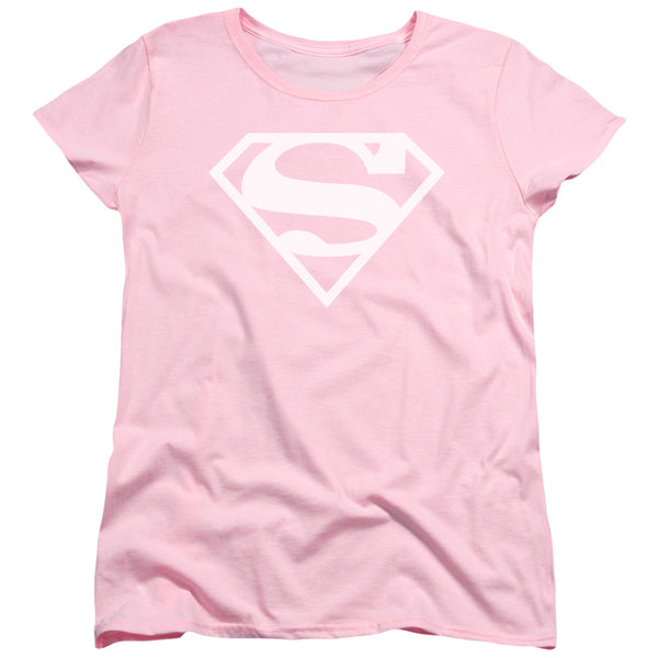 DC - White & Pink Shield Women's Short Sleeve