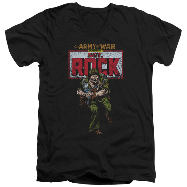 DC - Sgt Rock Adult Slim Fit V Neck Cotton