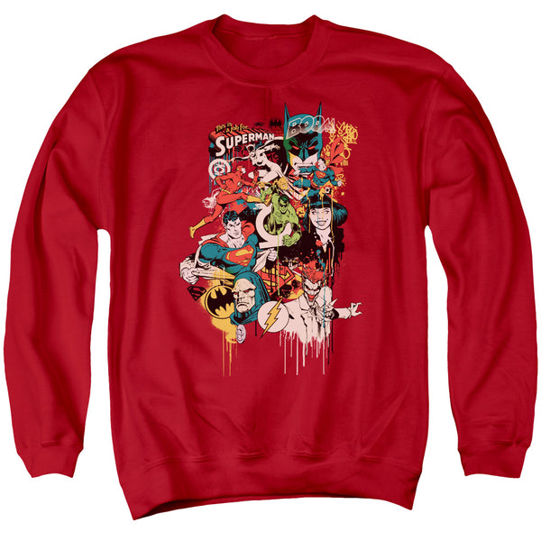 DC - Dripping Characters Adult Crewneck Sweatshirt