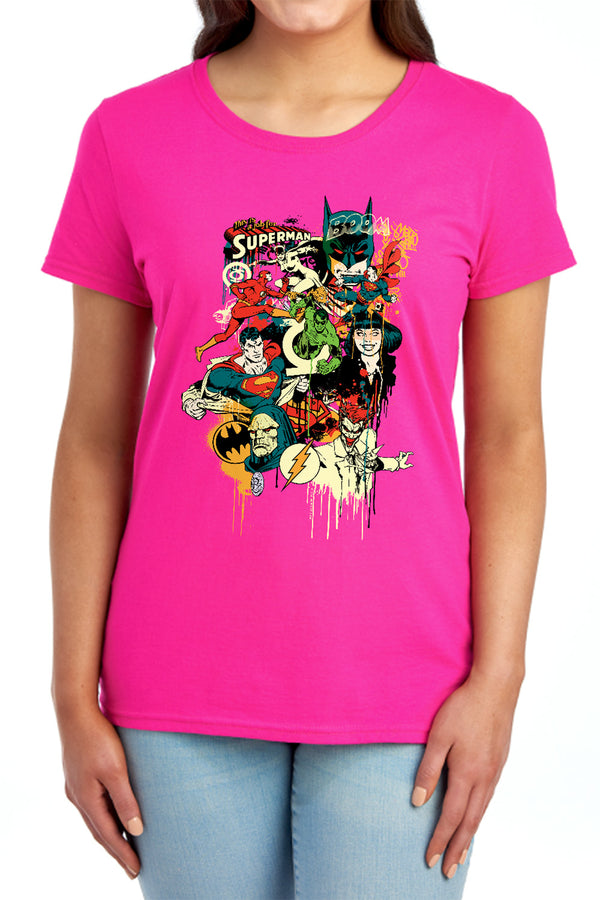 DC - Dripping Characters Women's Short Sleeve