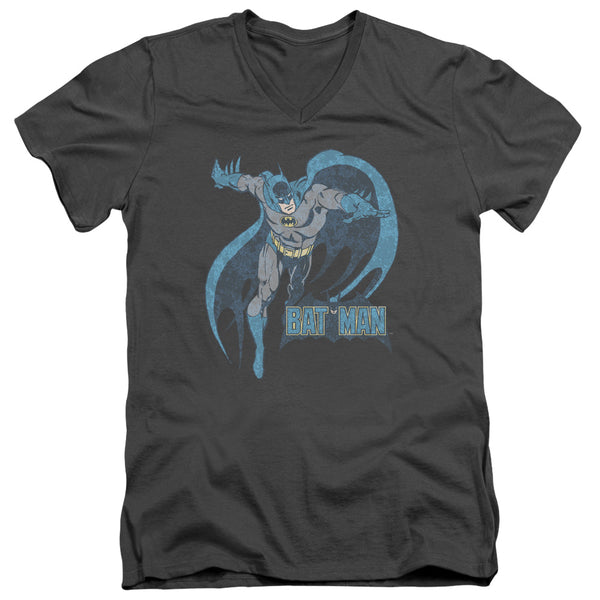 DCO - Desaturated Batman Adult Slim Fit V Neck Cotton
