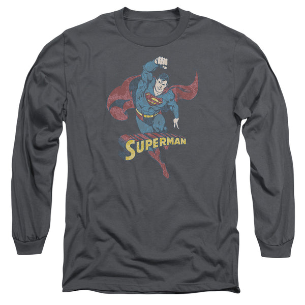 Dco - Desaturated Superman Adult Long Sleeve Shirt
