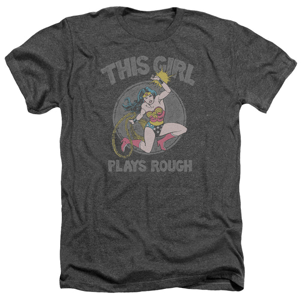 DC - Plays Rough Adult Regular Fit Heather Short Sleeve