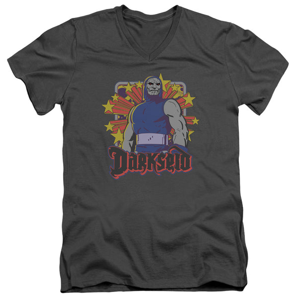 DC - Darkseid Stars Adult Slim Fit V Neck Cotton