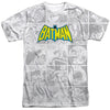 DC - Vintage Bat Strip Adult Regular Fit Short Sleeve 100% Poly
