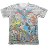 DC - Justice League Assemble Adult Regular Fit Short Sleeve 65 - 35 Poly - Cotton