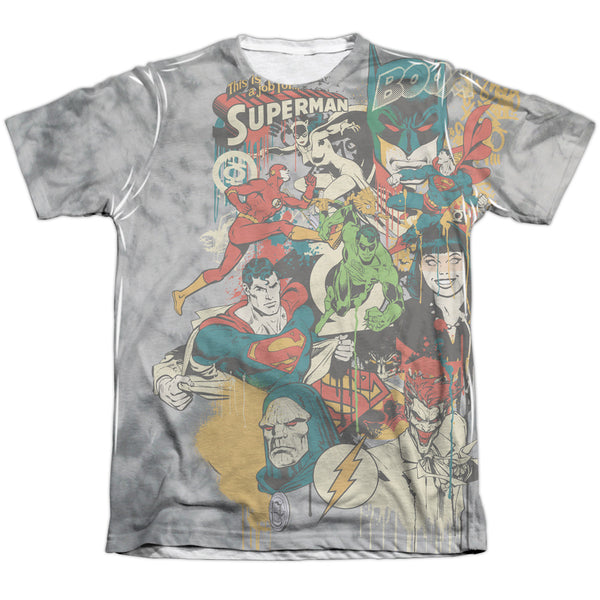 DC - Friends Or Foes Adult Regular Fit Short Sleeve 65 - 35 Poly - Cotton