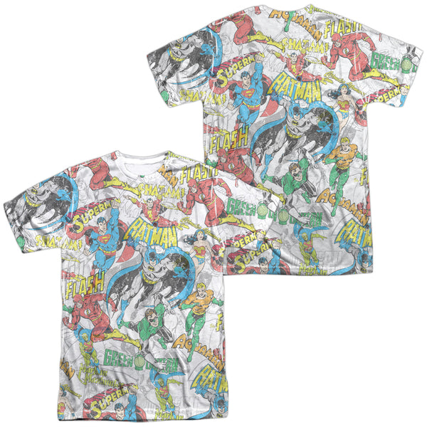 DC - Super Collage Adult Regular Fit Short Sleeve 100% Poly