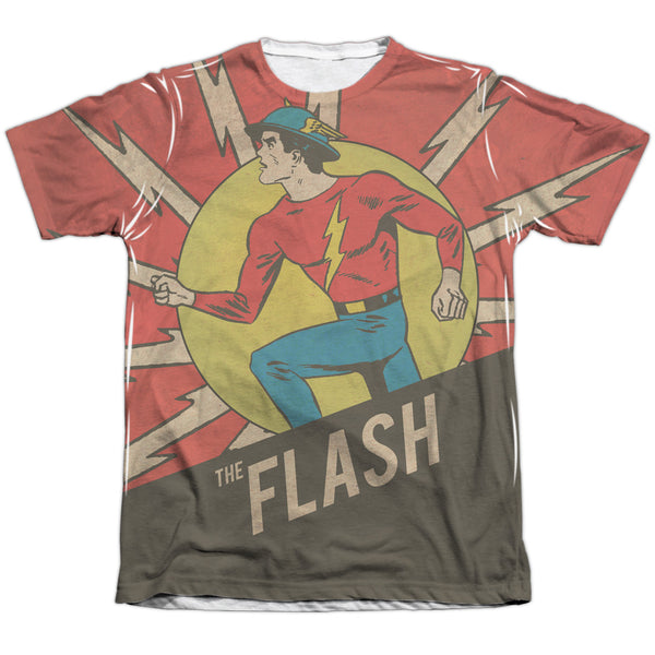 Flash - Vintage Comic Flash Adult Regular Fit Short Sleeve 65 - 35 Poly - Cotton