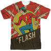 Flash - Vintage Comic Flash Adult Regular Fit Short Sleeve 100% Poly