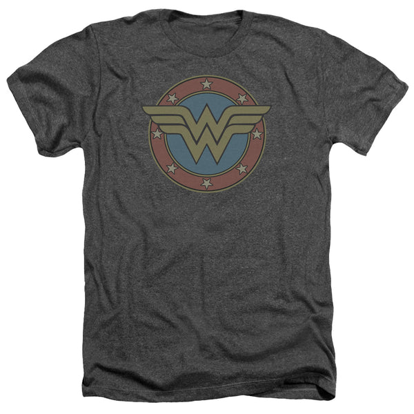 Dc - Ww Vintage Emblem Adult Regular Fit Heather Short Sleeve
