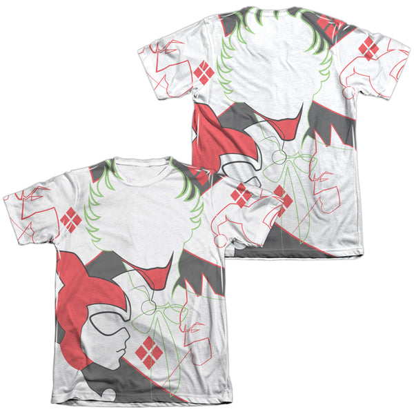 DCO - Joker - Harley Inline (Front - Back Print) Adult Regular Fit Short Sleeve 65 - 35 Poly - Cotton