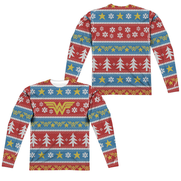 DCO - Wonder Woman Holiday (Front - Back Print) L - S Adult Poly Crew