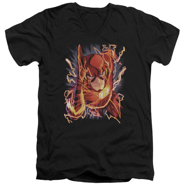JLA - Flash #1 Adult Slim Fit V Neck Cotton