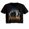 Def Leppard Blue Fade Background-Ladies S/S Festival Cali Crop