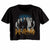 Def Leppard Blue Fade Background-Ladies S/S Festival Cali Crop