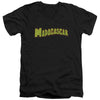 Madagascar - Logo Adult Slim Fit V Neck Cotton