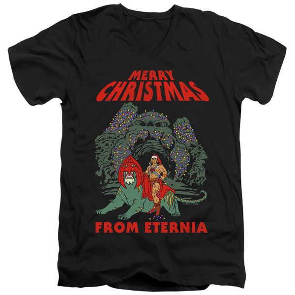 Masters Of The Universe - Eternia Christmas Adult Slim Fit V Neck Cotton