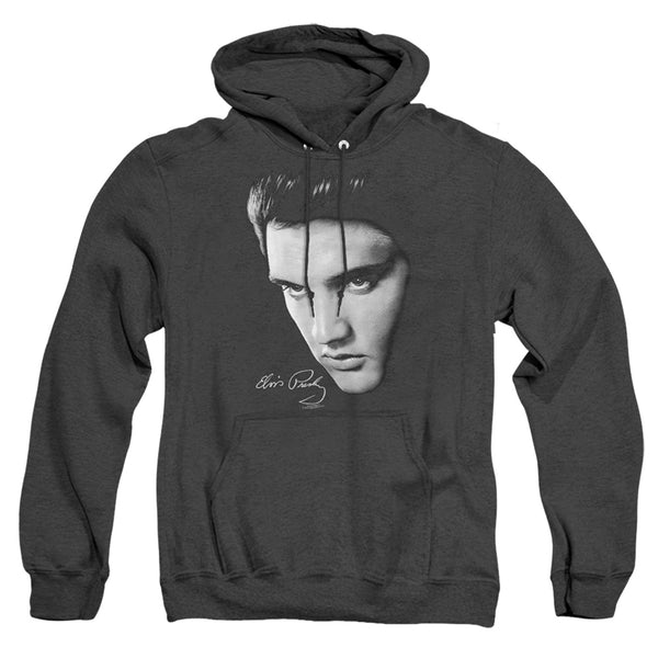 Elvis Presley - Face Adult Heather Hoodie