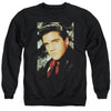 Elvis Presley - Red Scarf Adult Crewneck Sweatshirt