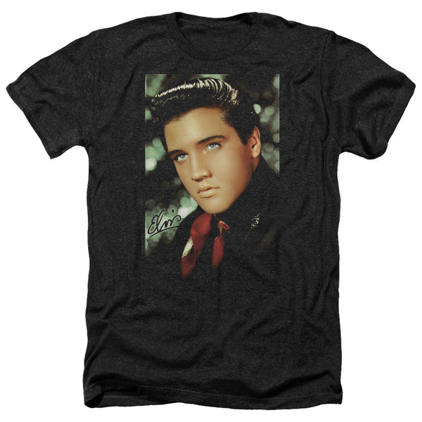 Elvis Presley - Red Scarf Adult Regular Fit Heather Short Sleeve