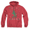 Elvis - Dancing Ugly Christmas Adult Heather Hoodie