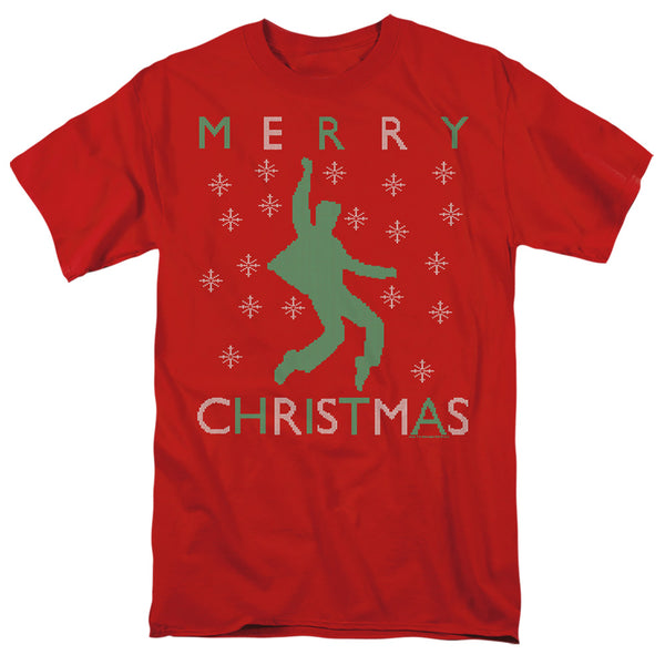 Elvis - Dancing Ugly Christmas Adult Regular Fit Short Sleeve