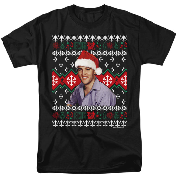 Elvis - Ugly Christmas Sweater Adult Regular Fit Short Sleeve