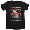 Elvis - Ugly Christmas Sweater Adult Slim Fit V Neck Cotton