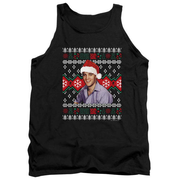 Elvis - Ugly Christmas Sweater Adult Tank Top
