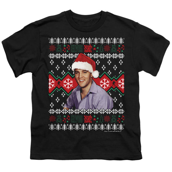 Elvis - Ugly Christmas Sweater Youth Short Sleeve