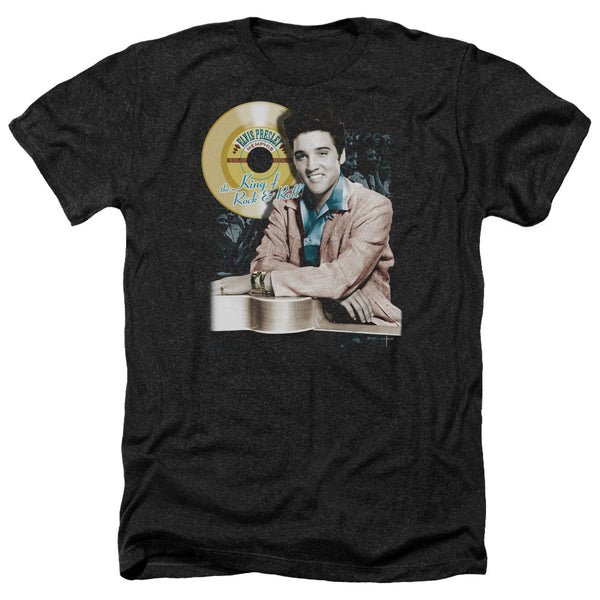 Elvis Presley - Gold Record Adult Regular Fit Heather Short Sleeve