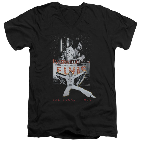 Elvis Presley - Las Vegas Adult Slim Fit V Neck Cotton