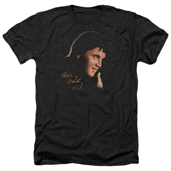 Elvis Presley - Warm Portrait Adult Regular Fit Heather Short Sleeve