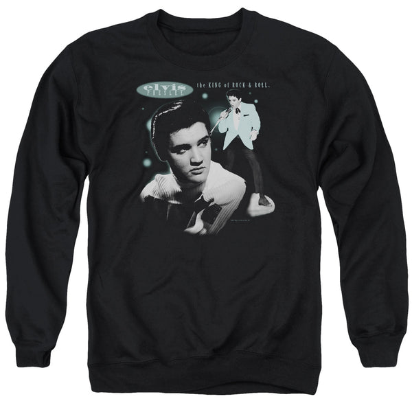 Elvis Presley - Teal Portrait Adult Crewneck Sweatshirt