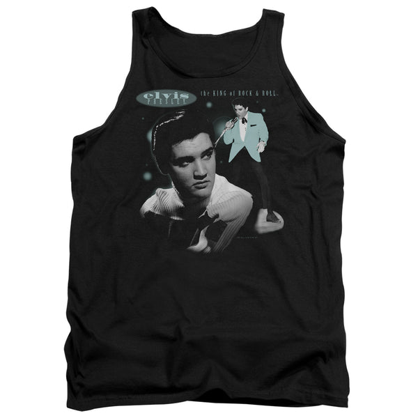 Elvis Presley - Teal Portrait Adult Tank Top