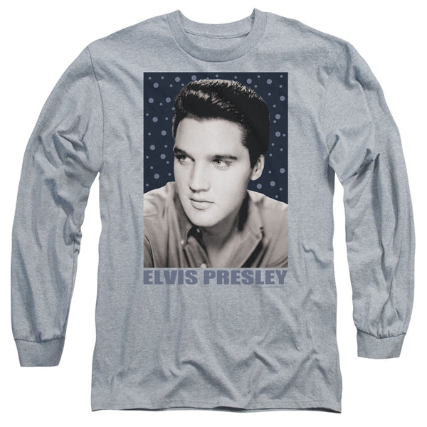 Elvis Presley - Blue Sparkle Adult Long Sleeve