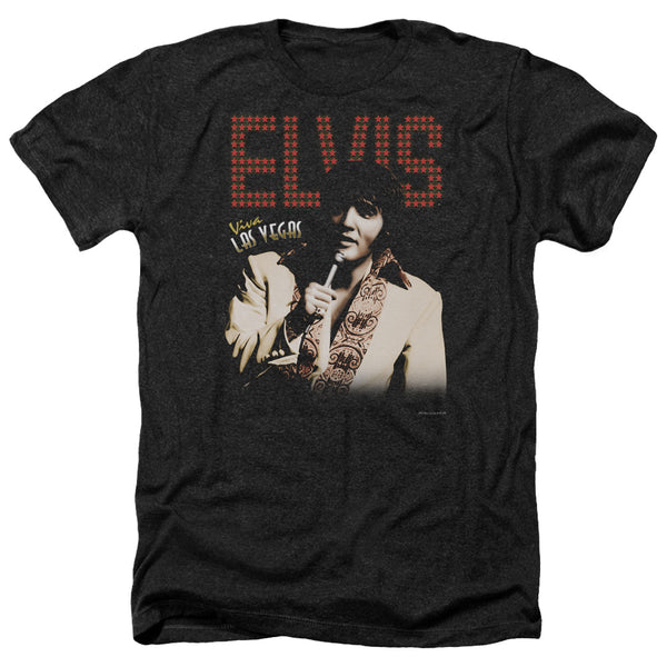 Elvis Presley - Viva Star Adult Regular Fit Heather Short Sleeve