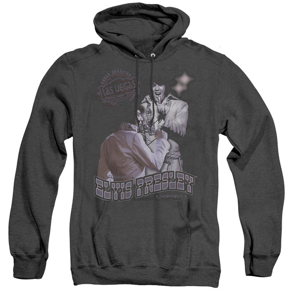 Elvis Presley - Violet Vegas Adult Heather Hoodie
