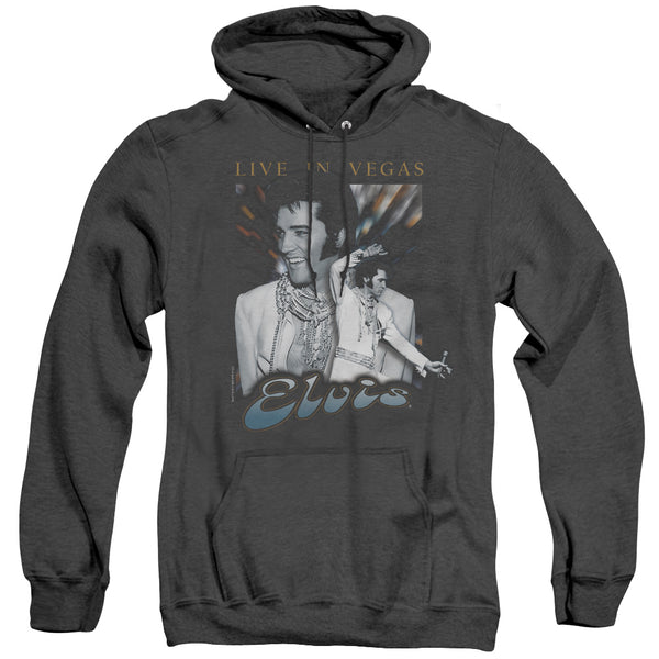 Elvis Presley - Live In Vegas Adult Heather Hoodie