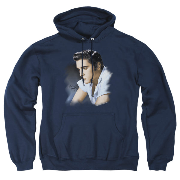 Elvis Presley - Blue Profile Adult Pullover Hoodie