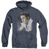 Elvis Presley - Blue Profile Adult Heather Hoodie